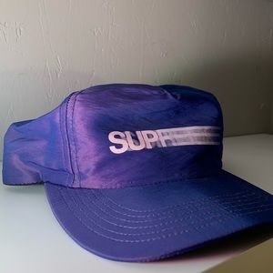 Supreme Motion Logo Hat Iridescent Purple Snapback